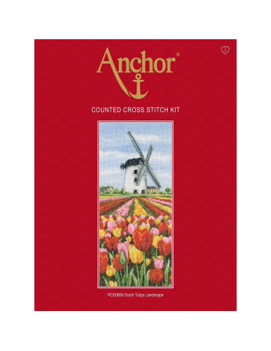 Kit punto de cruz dutch tulips landscape