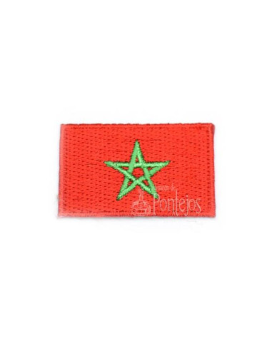 Aplicación bandera marruecos bordada