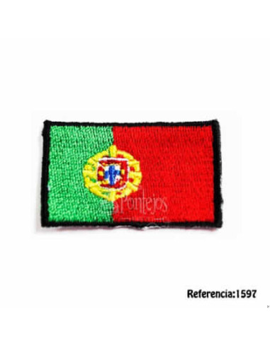 Aplicación bandera portugal bordada