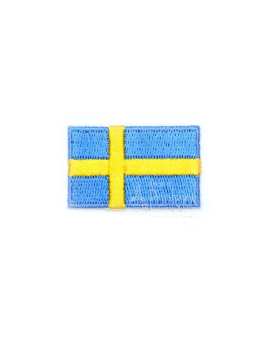 Aplicación bandera suecia bordada