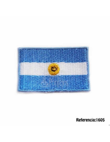 Aplicación bandera argentina bordada