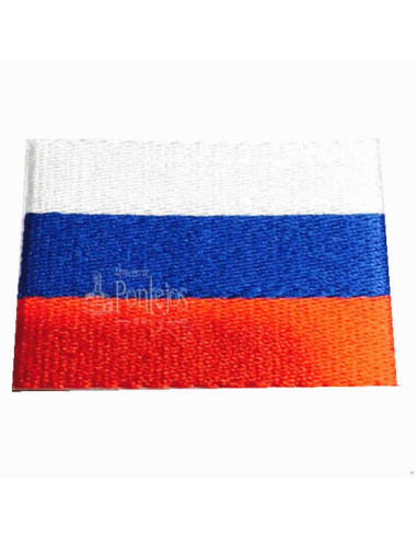 Aplicación bandera rusia bordada