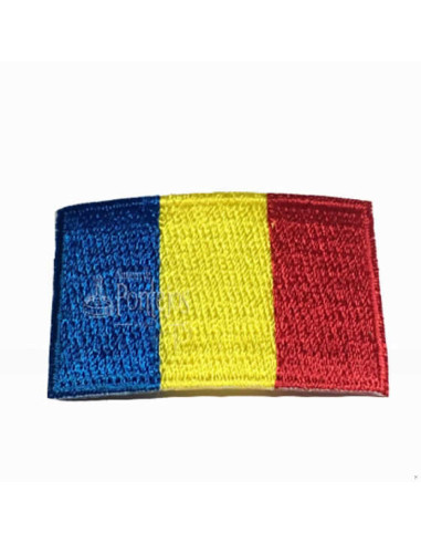 Aplicación bandera rumania bordada