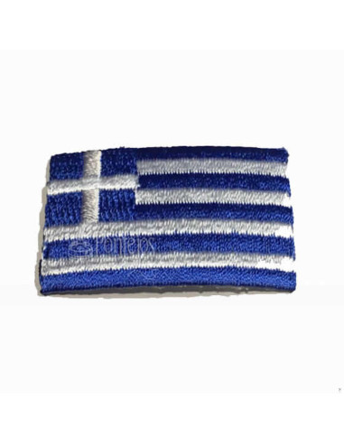 Aplicación bandera grecia bordada