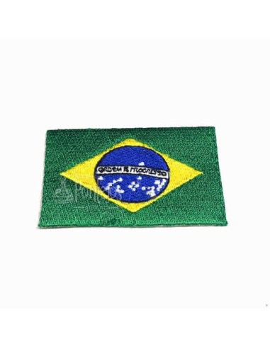 Aplicación bandera brasil bordada