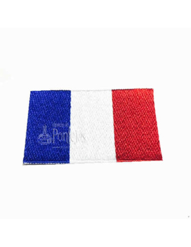 Aplicación bandera francia bordada