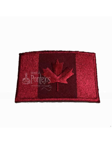 Aplicación bandera canadá bordada