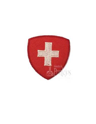 Aplicación escudo suiza bordada