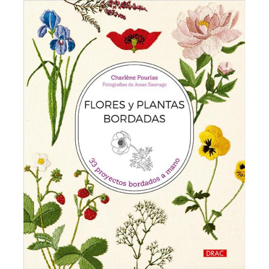 Flores y plantas bordadas...