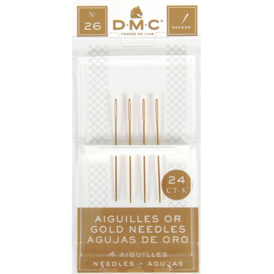 Aguja para bordar oro 24ct-k