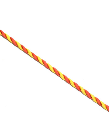 Cordón de seda trenzado bicolor
