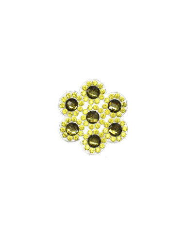 Parche para ropa flor de strass