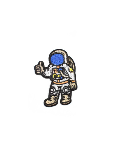 Parche para ropa astronauta silueta