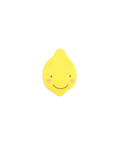 Parche para ropa limón sonriendo