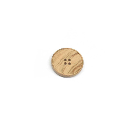 Botón de madera borde fino