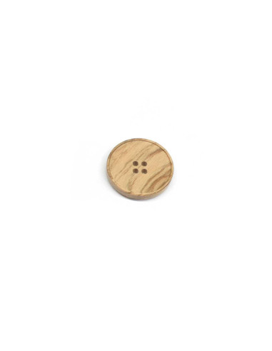 Botón de madera borde fino