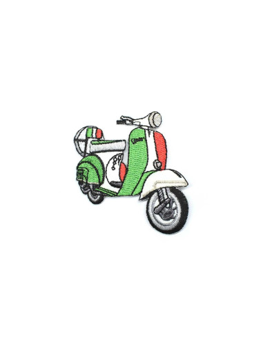 Parche para ropa moto vespa bandera italiana | Mercería Online Pontejos