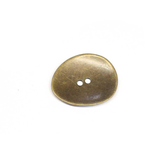 Botón metálico oval 2 agujeros