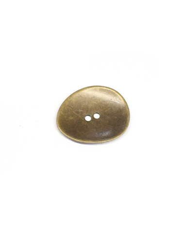 Botón metálico oval 2 agujeros