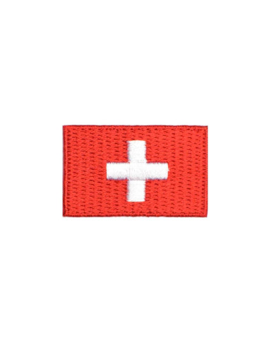 Aplicación bandera suiza bordada
