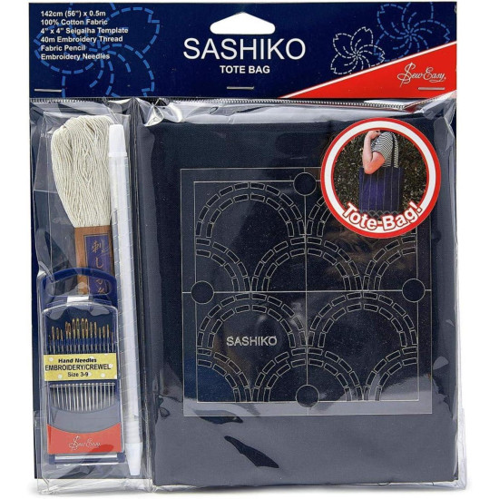 Kit de bolso de asas sashiko