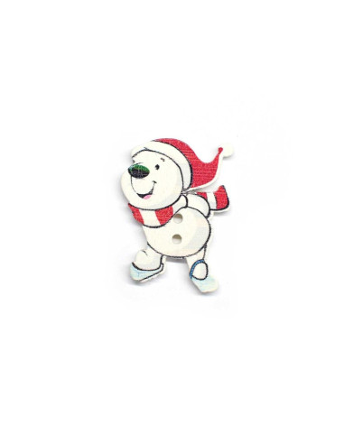 Botón navidad oso polar