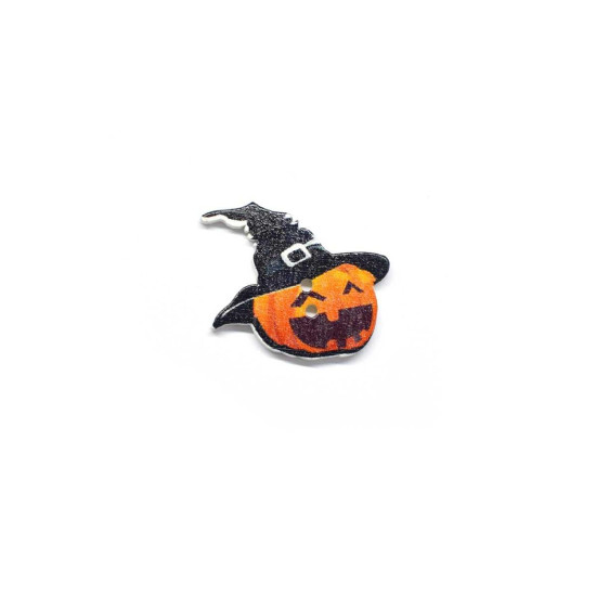 Botón halloween calabaza gorro