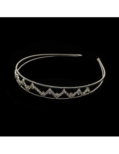 Diadema zig-zag strass