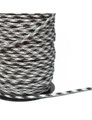 Cordón paracord gris-blanco-negro