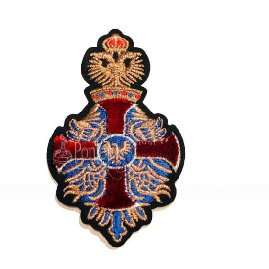 Aplicación bordado escudo cruz