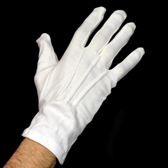 Guantes de algodón con nervio