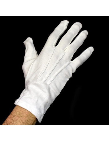 Guantes de algodón con nervio