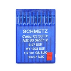 Aguja schmetz para máquina semi-industrial nº80 b-27 suk | Mercería Online Pontejos