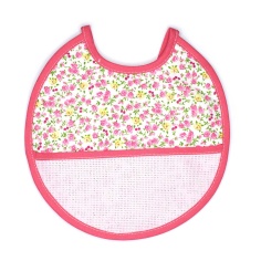 Babero de flores con cinta de panamá | Mercería Online Pontejos 2
