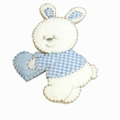 Iron-on Patch Rabbit Heart | Haberdashery Online Pontejos