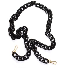 Cadena bolso con eslabones negros 115cm | Mercería Online Pontejos