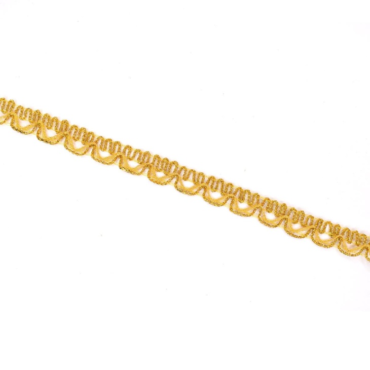 Galón dorado metalizado ondas 10mm | Mercería Online Pontejos Galón dorado metalizado ondas 10mm | Mercería Online Pontejos