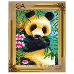 Kit petit point panda | Mercería Online Pontejos