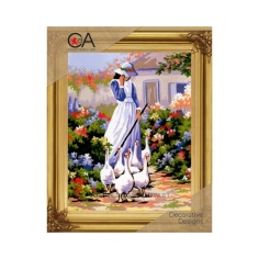 Kit petit point mujer entre ocas | Mercería Online Pontejos