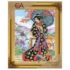 Kit Petit Point Japanese Lady | Haberdashery Online Pontejos