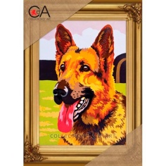 Kit Petit Point German Shepherd | Haberdashery Online Pontejos