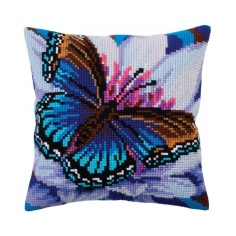 Kit cushion cross stitch butterfly | Haberdashery Online Pontejos