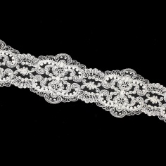 Tul bordado marfil 5.8cm | Mercería Online Pontejos