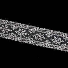 Tul bordado blanco 6.5cm | Mercería Online Pontejos