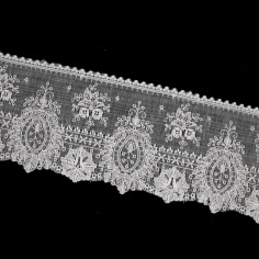 Tul bordado marfil 10cm | Mercería Online Pontejos