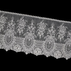 Tulle Embroidery Ivory 16cm | Haberdashery Online Pontejos