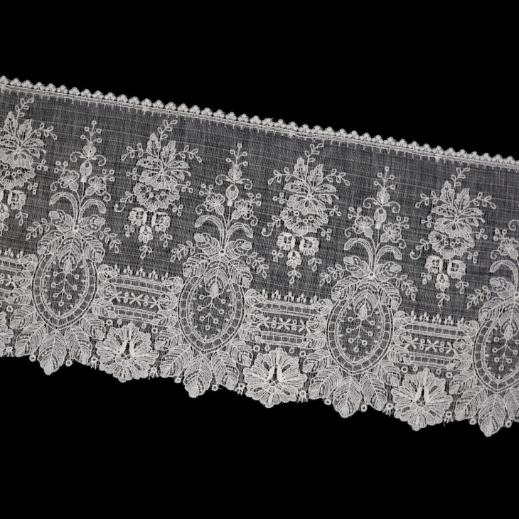 Tulle Embroidery Ivory 16cm | Haberdashery Online Pontejos