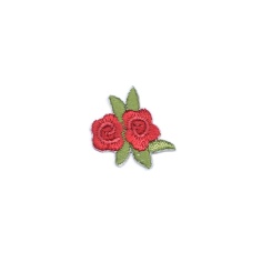 Iron-on Patch mini embroidered pair of flowers | Haberdashery Online Pontejos 2