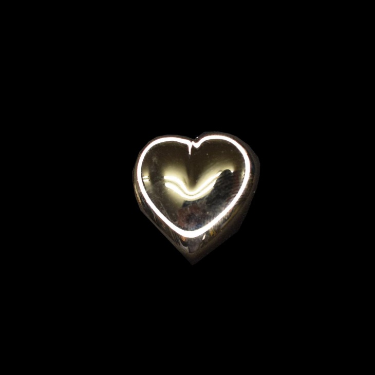 Golden Nylon Heart Button | Haberdashery Online Pontejos