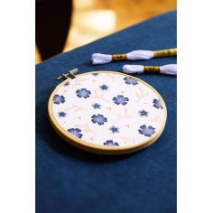 Kit Blue flowers embroidery | Haberdashery Online Pontejos